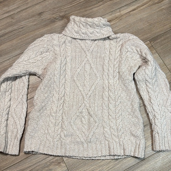 Cozy Cable Knit Turtleneck Sweater - Cream - Picture 1 of 5